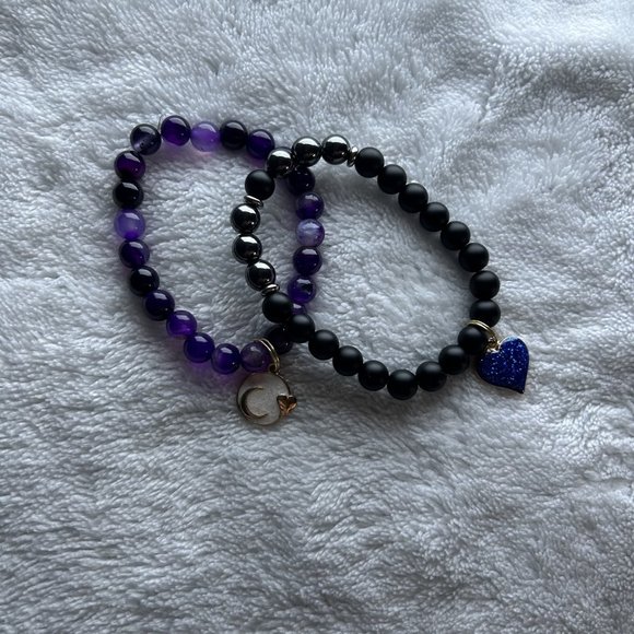 Handcrafted moon beaded bracelet - Picture 3 of 5